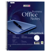 Collegeblock 355408027 Office, Lineatur 21 / liniert mit Rand innen, A4+, 70g, blau, 80 Blatt