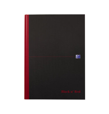 Notizbuch 400047606, Black n' Red, schwarz/rot, A4, liniert, 90g, 70 Blatt / 140 Seiten