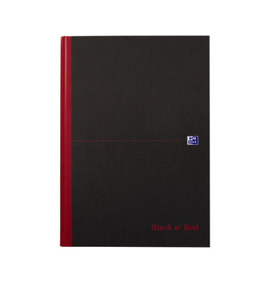 Notizbuch Black n Red 400047606 schwarz A4 liniert 90g 70 Blatt 140 Seiten mit Lesezeichenband
