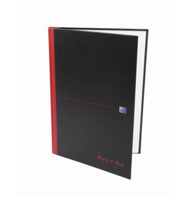 Notizbuch 400047607, Black n' Red, schwarz/rot, A4, kariert, 90g, 70 Blatt / 140 Seiten