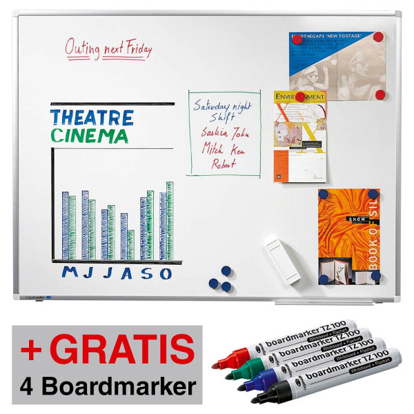 8713797099585 - Legamaster Gmbh - Whiteboard Premium-Plus BxH 1000x750 mm emaillierte Tafeloberfläche Aluminiumrahmen