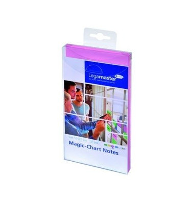 Magic Chart Notes 10 x 20 cm, rosa, haftet ohne Kleber, abwischbar,