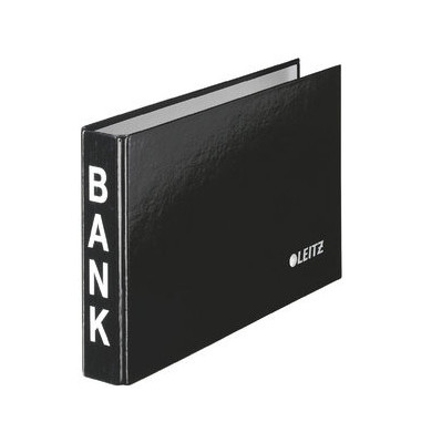Bankordner 1002 schwarz 20mm-2-Ring-Mechanik mit Aufschrift BANK
