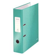 Ordner WOW 1005-00-51, A4 80mm breit PP vollfarbig, gl&auml;nzend, gemustert eisblau metallic