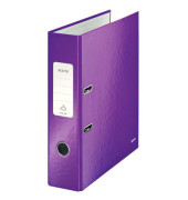 Ordner WOW 1005-00-62, A4 80mm breit PP vollfarbig, gl&auml;nzend, gemustert violett metallic