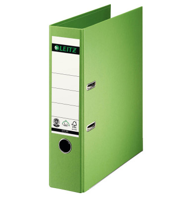 Ordner 1007 1007-00-50, A4 80mm breit Karton vollfarbig hellgrün