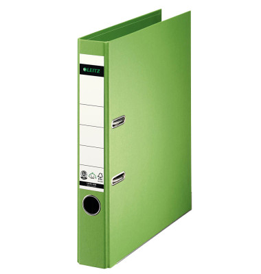 Ordner 1008-00-50, A4 52mm schmal Karton vollfarbig hellgrün