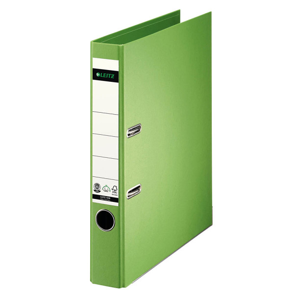 10 Stück Leitz Ordner 1008 1008-00-50, A4 52mm schmal Karton vollfarbig hellgrün 4002432102921 Leitz