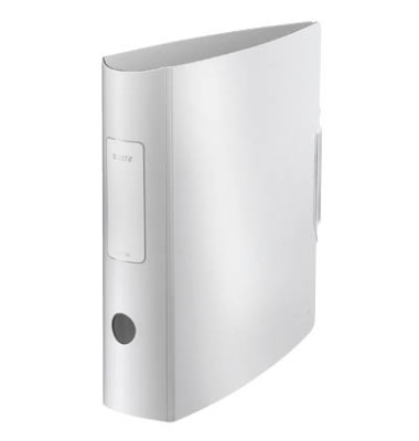 Ordner Active Style 1108-00-04, A4 82mm breit Kunststoff vollfarbig, Alu-Optik arktisweiß