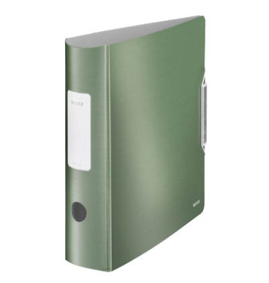 Ordner Active Style 1108-00-53, A4 82mm breit Kunststoff vollfarbig, Alu-Optik seladongrün