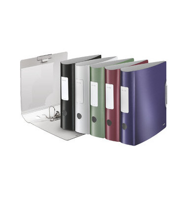 Ordner Active Style 1108-00-99, A4 82mm breit Kunststoff vollfarbig, Alu-Optik farbig sortiert