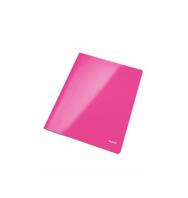 Schnellhefter WOW 3001-00-23, A4, pink  metallic, Karton, 250g, Vorderdeckel opak