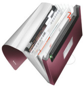 F&auml;chermappe Style 3957-00-28 A4 mit 6 F&auml;chern 6-teilig blanko Kunststoff granatrot