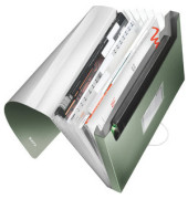 F&auml;chermappe Style 3957-00-53 A4 mit 6 F&auml;chern 6-teilig blanko Kunststoff seladongr&uuml;n