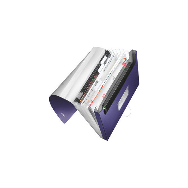 5 Stück Leitz Fächermappe Style 3957-00-69 A4 mit 6 Fächern 6-teilig blanko Kunststoff titanblau 4002432108138 Leitz