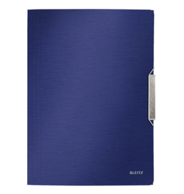 Eckspannmappe Style 3977 3977-00-69, A4 titanblau Polypropylen 80g, mit 3 Einschlagklappen