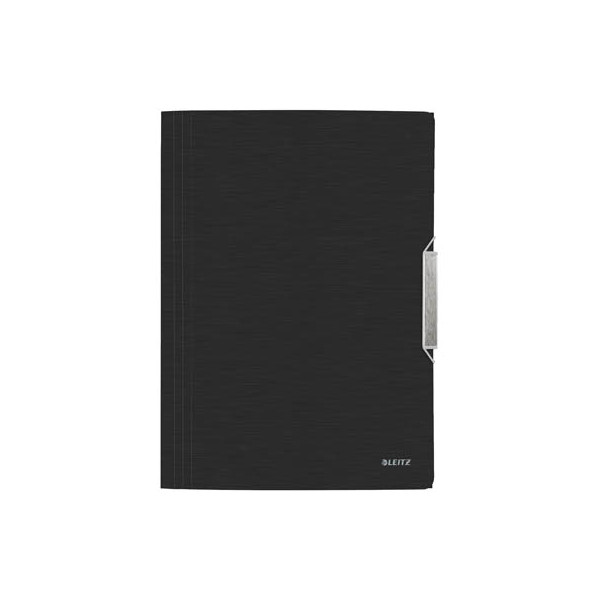Leitz Eckspannmappe Style 3977 3977-00-94, A4 satinschwarz Polypropylen (PP) 80g, für ca. 150 Blatt, mit 3 Einschlagklappen 4002432108