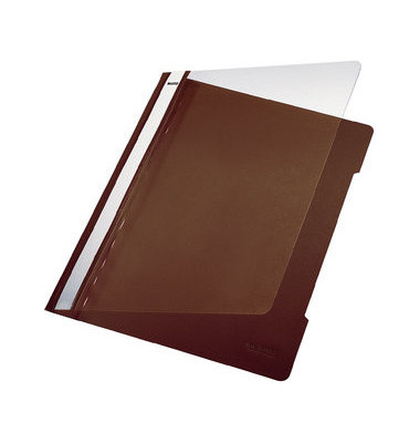 Schnellhefter 4191 4191-00-75, A4, braun, Polyvinylchlorid (PVC), 250g, Vorderdeckel transparent