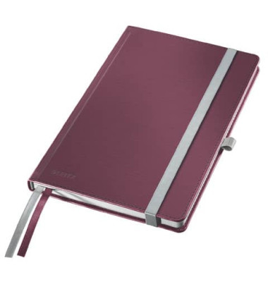 Notizbuch 4485-00-28, Style, rot, A5, liniert, 100g, 80 Blatt / 160 Seiten