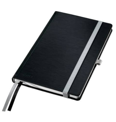 Notizbuch 4486-00-94, Style, schwarz, A5, kariert, 100g, 80 Blatt / 160 Seiten