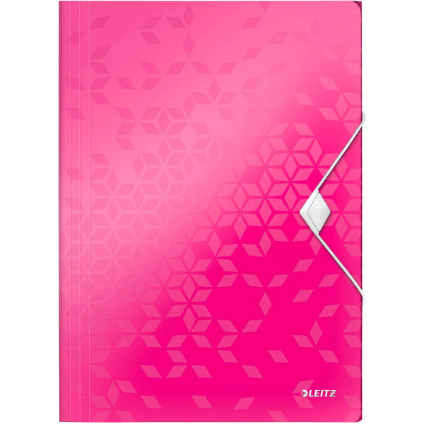 4002432105854 - Eckspannmappe WOW 45990023 A4 pink metallic Polypropylen (PP) 250g mit 3 Einschlagklappen 4002432105854 Leitz
