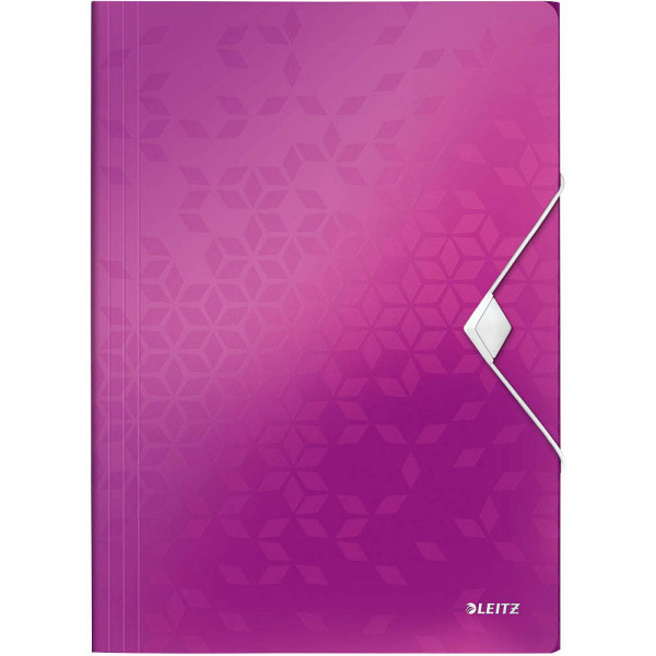 Leitz Eckspannmappe WOW 4599 45990062, A4 violett Polypropylen (PP) 250g, für ca. 150 Blatt, mit 3 Einschlagklappen 4002432105892 Leit