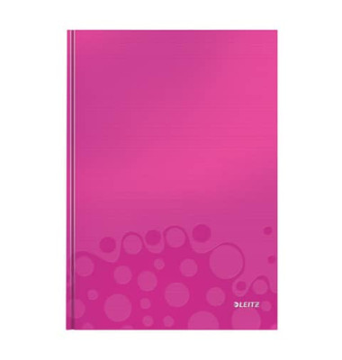 Notizbuch 4626-10-23, WOW, pink-metallic, A4, kariert, 90g, 80 Blatt / 160 Seiten