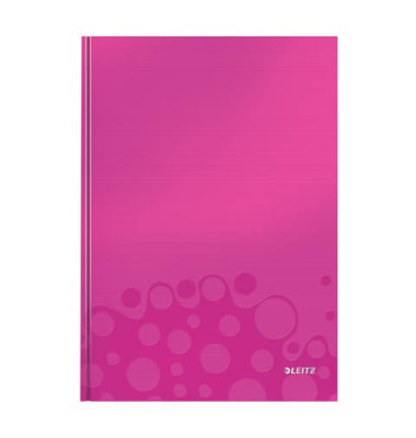 Notizbuch WOW 4626-10-23 pink metallic A4 kariert 90g 80 Blatt 160 Seiten