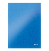 Notizbuch 4626-10-36, WOW, blau-metallic, A4, kariert, 90g, 80 Blatt / 160 Seiten