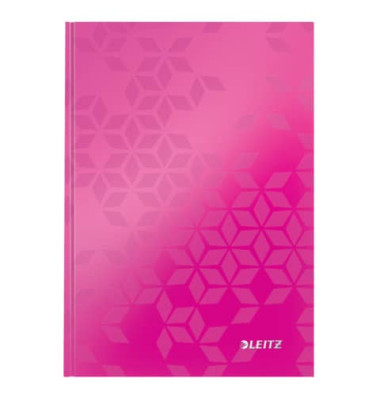 Notizbuch 4628-10-23, WOW, pink, A5, kariert, 90g, 80 Blatt / 160 Seiten