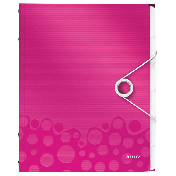4002432106202 - Ordnungsmappe WOW 4633-00-23 6-teilig blanko pink-metallic A4 6 Fächer 4002432106202 Leitz