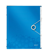 Ordnungsmappe WOW 4634-00-36, 12-teilig blanko, blau metallic, A4, 12 F&auml;cher