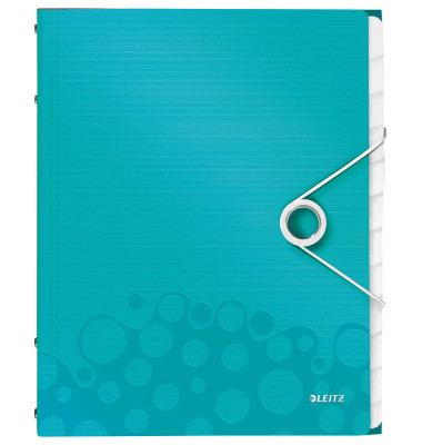 Ordnungsmappe WOW A4 PP 12Fä eisblau 265x320x17mm