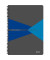 Collegeblock 4647-00-35 Office, Muster, kariert / kariert Rand beidseitig, A4, 90g, grau, 90 Blatt