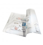 Prospekthüllen 4723-00-03 Standard, A3 auf A4 transparent genarbt, oben offen, 0,13mm