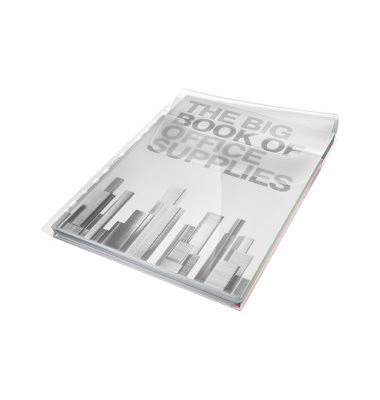 Prospekth&uuml;llen Premium Maxi 4752-30-03 niedrige Vorderseite, mit Klappe, mit einem 2 cm Falz auf drei Seiten, A4 glasklar glatt,