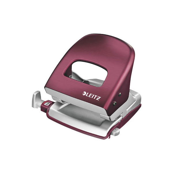 4002432107346 - Bürolocher New NeXXT Style 5006-00-28 granatrot bis 3mm 30 Blatt mit Anschlagschiene 4002432107346 Leitz