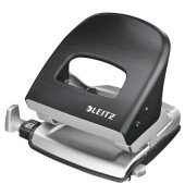 Bürolocher New NeXXT Style 5006-00-94, satinschwarz, bis 3mm 30 Blatt, mit Anschlagschiene