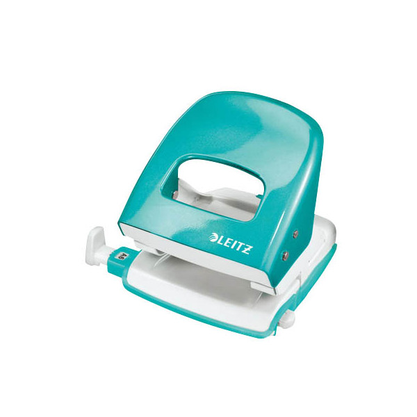 4002432103041 - Bürolocher New NeXXT WOW 5008-10-51 eisblau-metallic bis 3mm 30 Blatt mit Anschlagschiene 4002432103041 Leitz