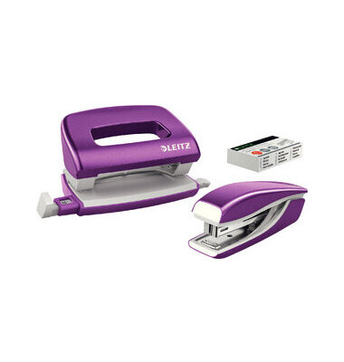 Locher-Heftgerät-Set NeXXt WOW Mini 5561-20-62 violett