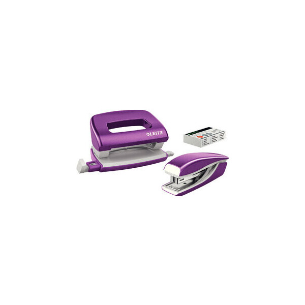4002432103294 - Locher-Heftgerät-Set NeXXt WOW Mini 5561-20-62 violett-metallic 1 mm 10 Blatt 4002432103294 Leitz