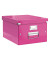 Aufbewahrungsbox Click & Store WOW 6044-00-23, 36 Liter mit Deckel, für A4, außen 369x281x200mm, Karton pink