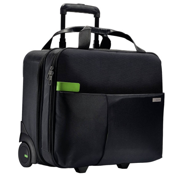 4002432105649 - Laptoptrolley Smart Traveller 15  Polyester Metall Echtleder Schwarz 41 x 13 x 31 cm