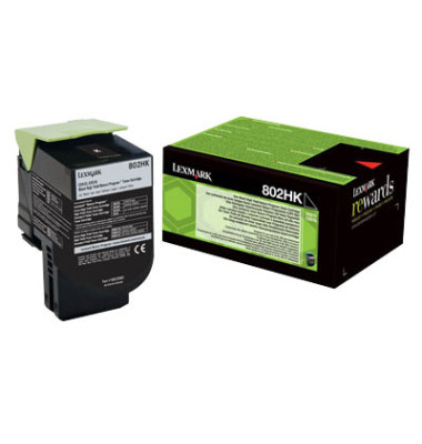 Toner 80C2HK0, schwarz, ca. 4000 Seiten