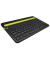 Multi-Device-Tastatur K480 920006350, kabellos (Bluetooth), für mehrere Geräte, klein, Sondertasten, Drehknopf, schwarz