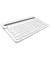 Multi-Device-Tastatur K480 920006351, kabellos (Bluetooth), für mehrere Geräte, klein, Sondertasten, Drehknopf, weiß