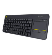 PC-Tastatur K400 Plus 920-007127, kabellos (USB-Funk), Touchpad, Sondertasten, Unifying-Empfänger, schwarz