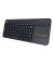 PC-Tastatur K400 Plus 920-007127, kabellos (USB-Funk), Touchpad, Sondertasten, Unifying-Empfänger, schwarz