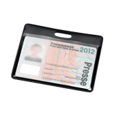 Schutztasche f.Betriebsausweis schwarz A:9,5x7,5cm PVC