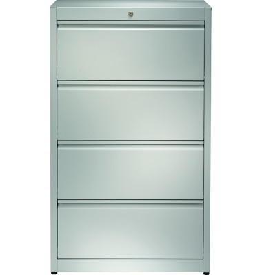 Hängeregistraturschrank 135 x 80 x 60 cm 4 Schubfächer grau Hängeregistraturschrank 135 x 80 x 60 cm 4 Schubfächer grau